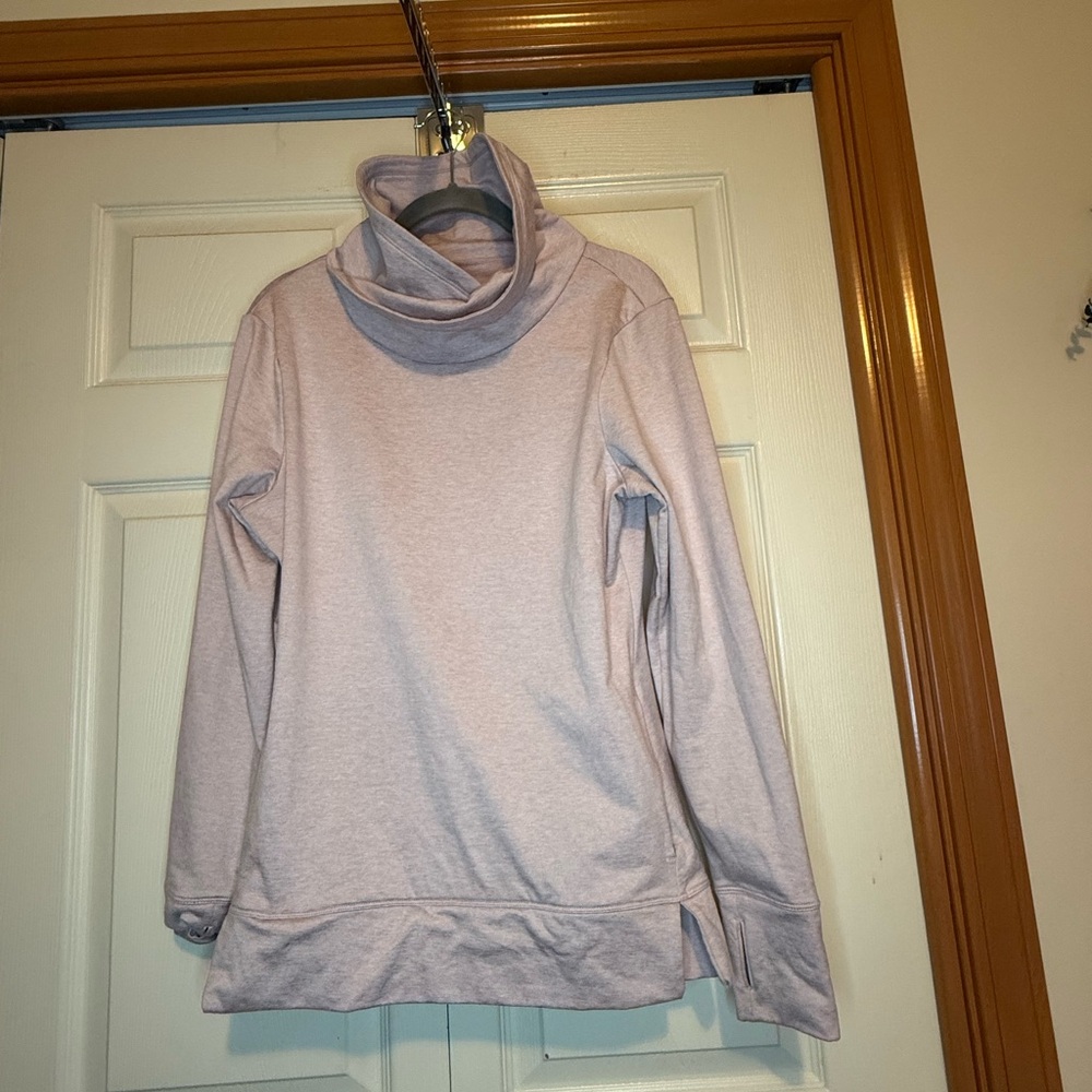 Apana Women's Light Pink Cowl Neck Pullover - M